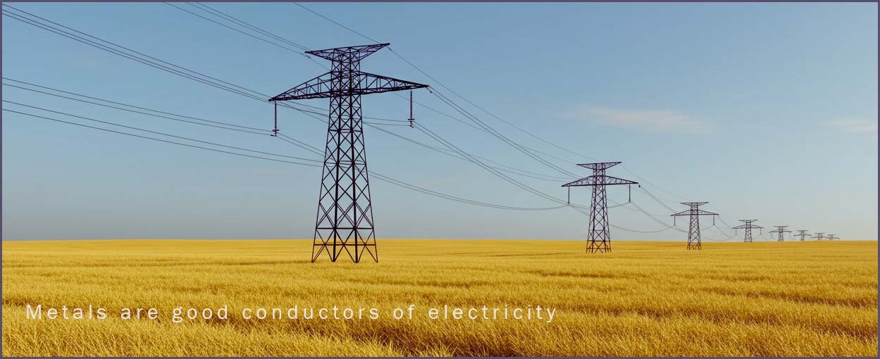 Image shows electricity pylons
